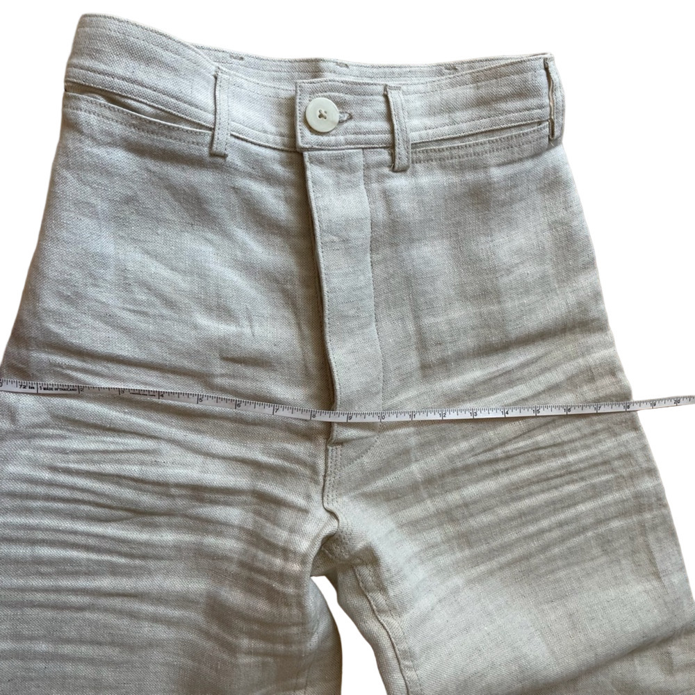 Jesse Kamm 100% Linen Sailor Pants - Natural - 4 - Archived Limited Run) - Picture 3 of 15